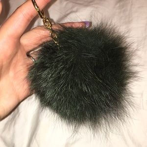 Michael Kors pom pom keychain/ key charm